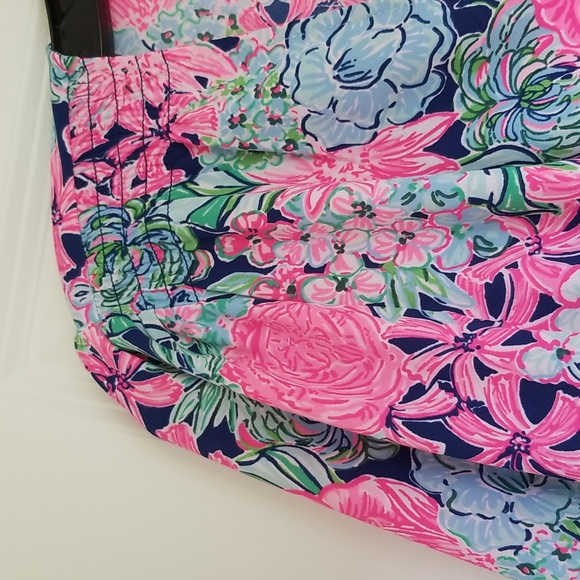 Lilly Pulitzer Cristiana Dress Oyster Bay Navy Always Be Blooming - Picture 7 of 16